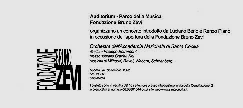 invito concerto zevi