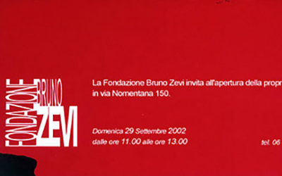 Inauguration of the Bruno Zevi Foundation