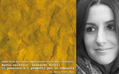 Maria Clara Ghia is the winner of 5th Edition Bruno Zevi Prize