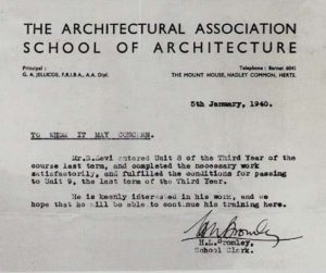 Ammissione al terzo anno all'Architectural Association School of Architecture