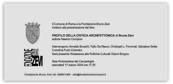 promoteca invito Profilo della critica architettonica